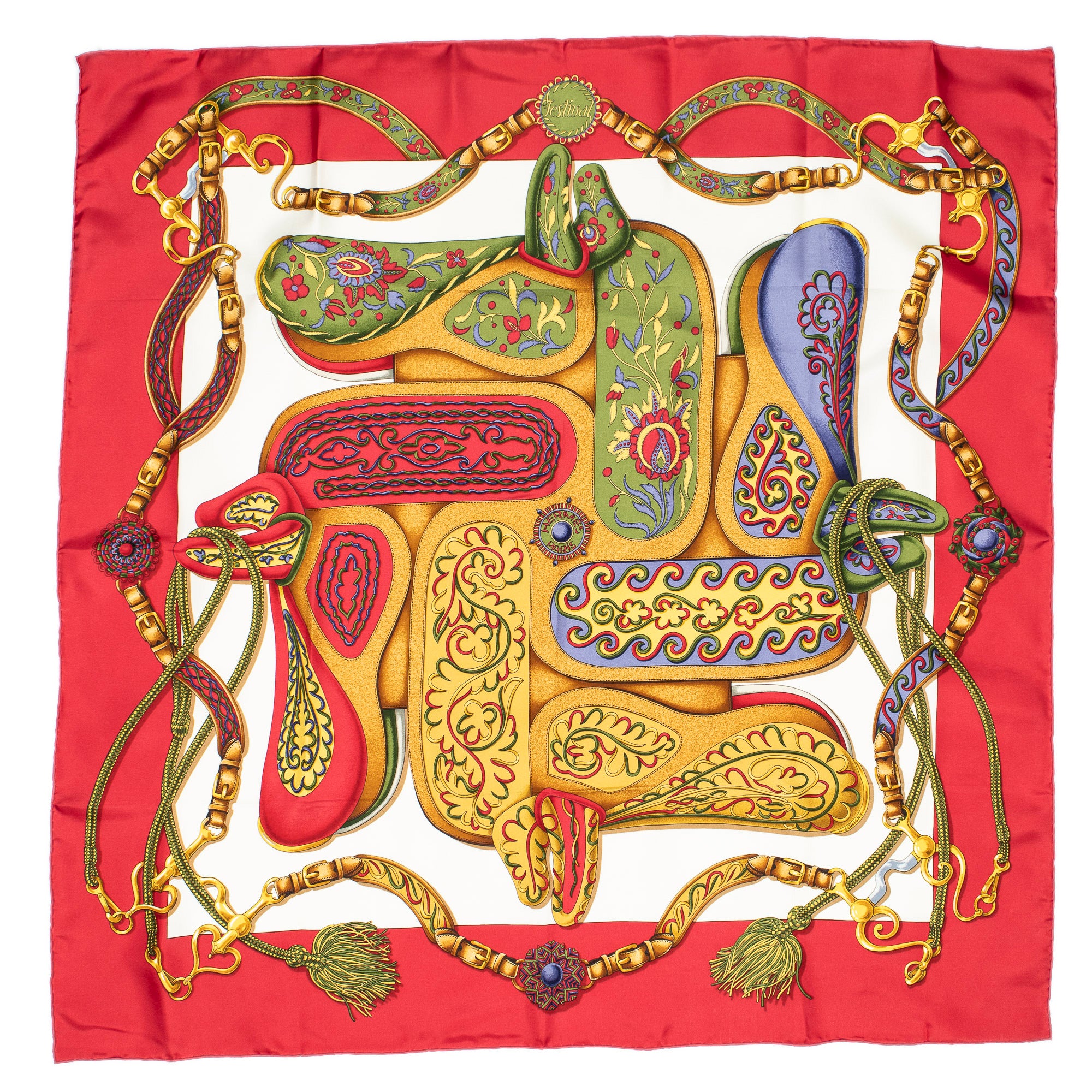 Scarf Scarf Red 100% Twill Silk