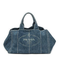 Shoulder Bag Large Canapa Tote Blue Denim Canapa Denim Canvas