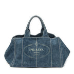 Shoulder Bag Large Canapa Tote Blue Denim Canapa Denim Canvas