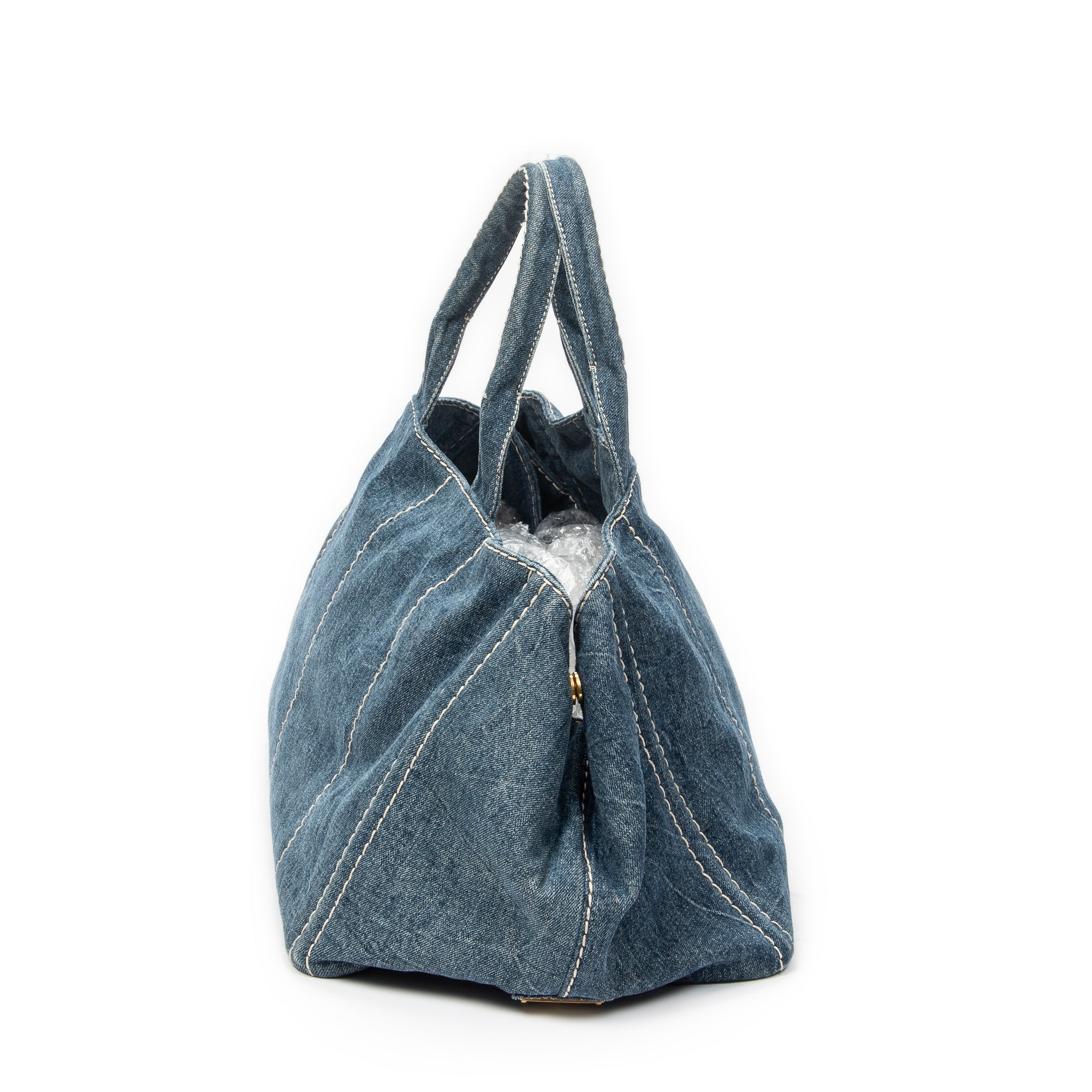 Shoulder Bag Large Canapa Tote Blue Denim Canapa Denim Canvas