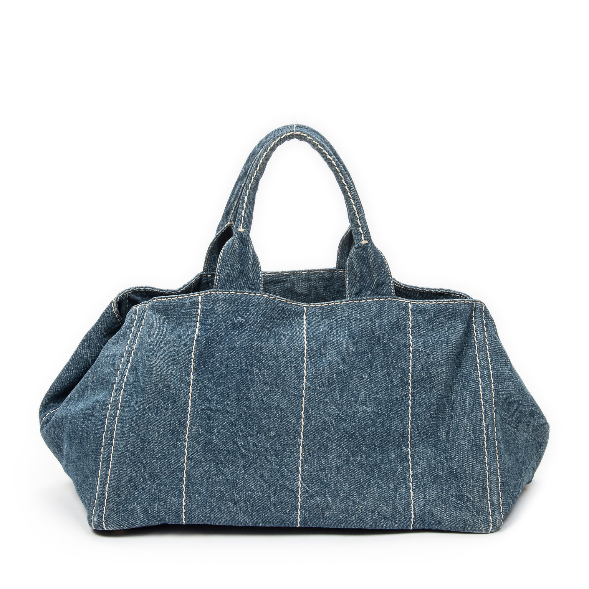 Shoulder Bag Large Canapa Tote Blue Denim Canapa Denim Canvas