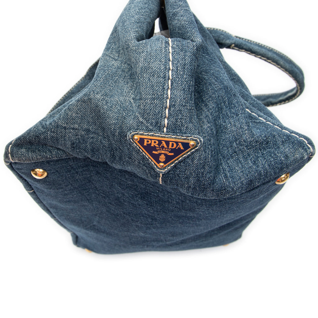 Shoulder Bag Large Canapa Tote Blue Denim Canapa Denim Canvas