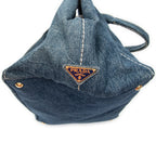 Shoulder Bag Large Canapa Tote Blue Denim Canapa Denim Canvas