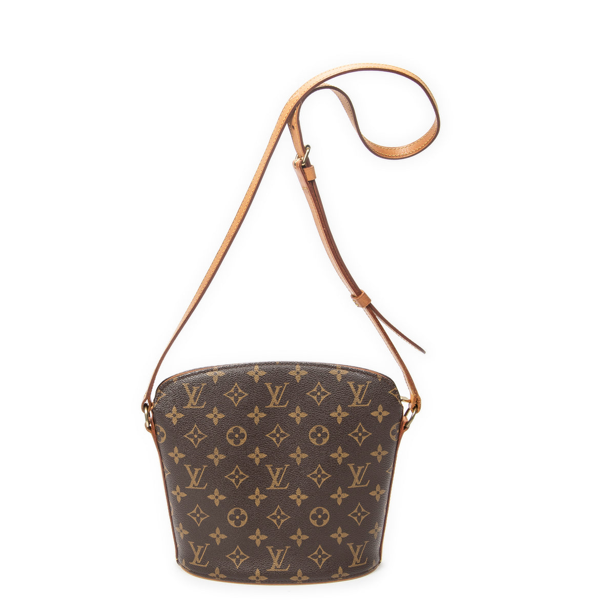 Sac bandoulière Drouot en toile Monogram marron