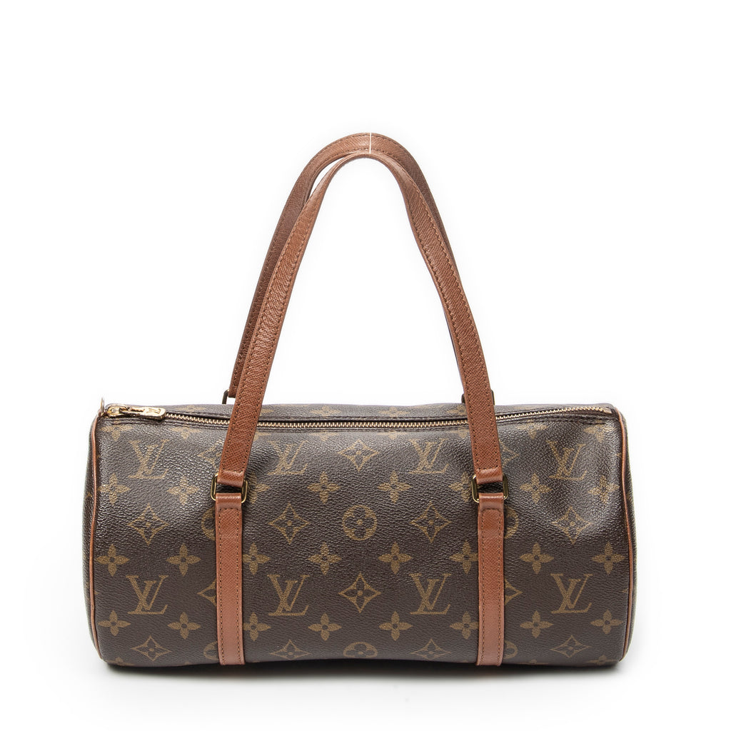 Handbag Papillon 30 Brown Monogram Canvas