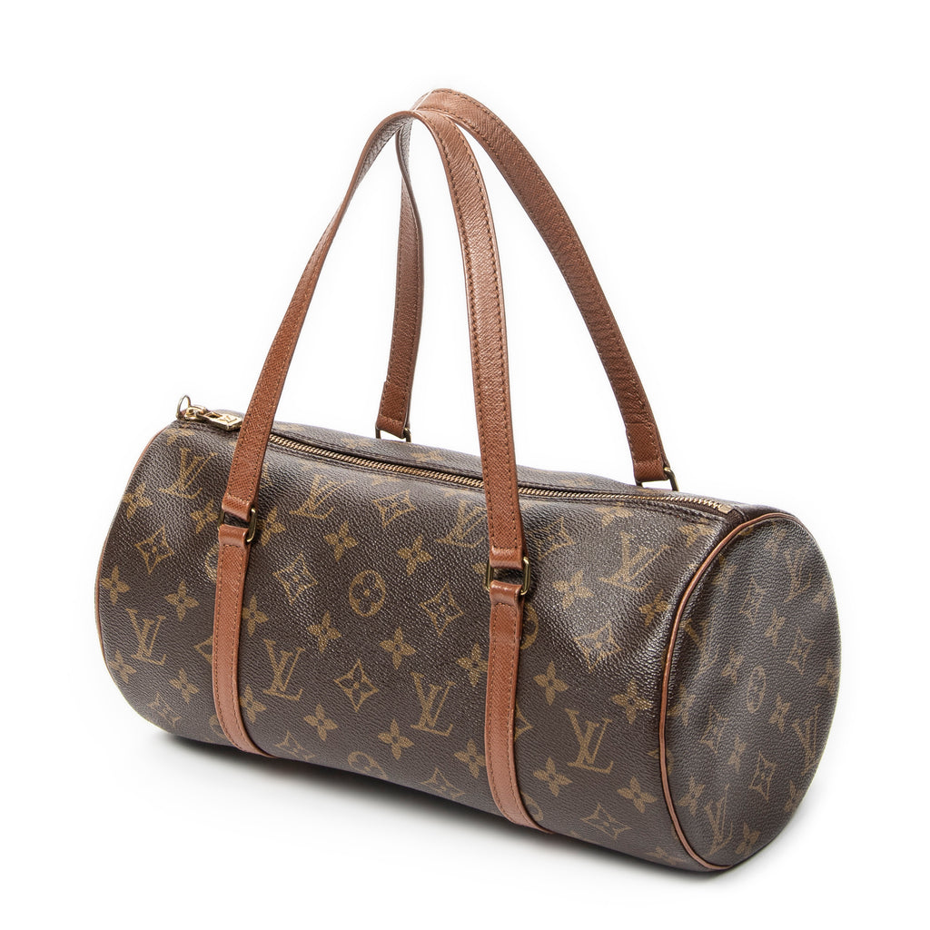 Handbag Papillon 30 Brown Monogram Canvas