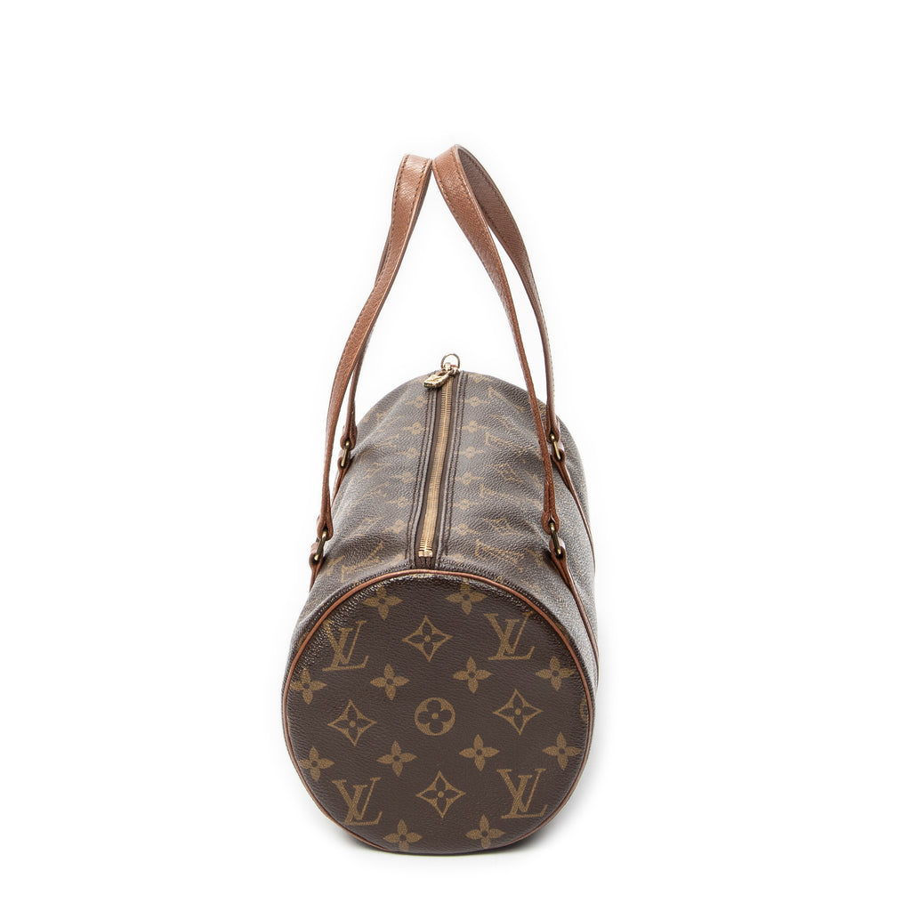 Handbag Papillon 30 Brown Monogram Canvas