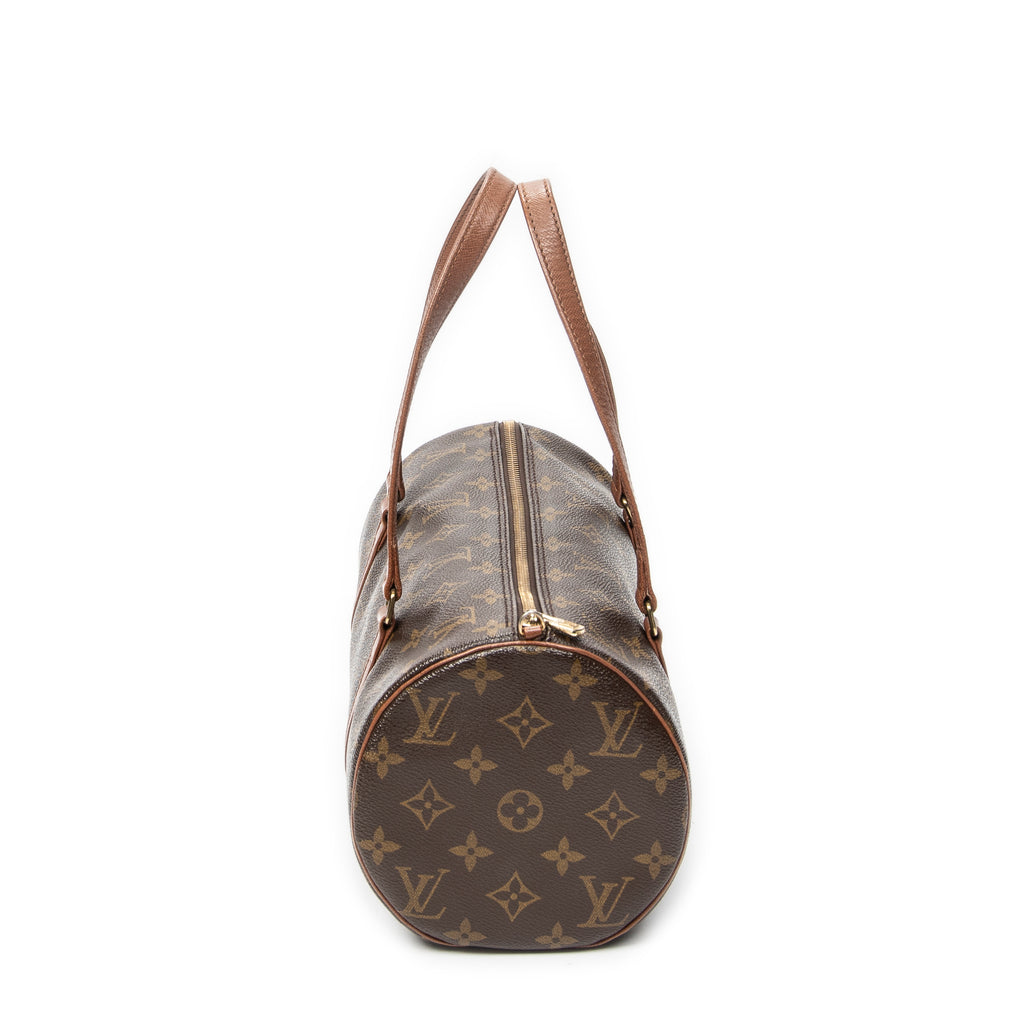 Handbag Papillon 30 Brown Monogram Canvas