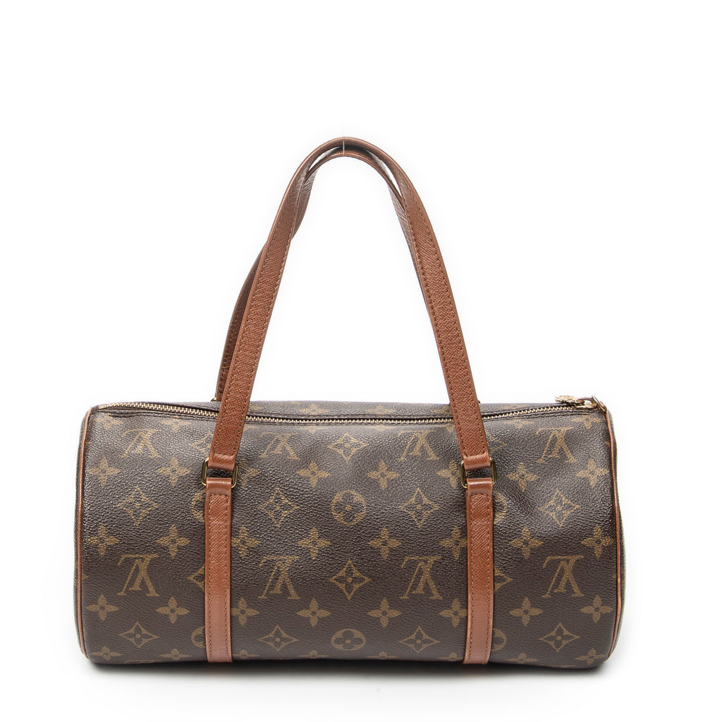 Handbag Papillon 30 Brown Monogram Canvas