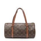 Handbag Papillon 30 Brown Monogram Canvas