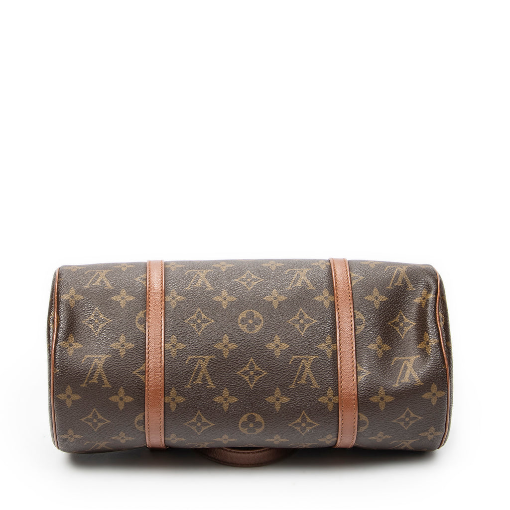 Handbag Papillon 30 Brown Monogram Canvas