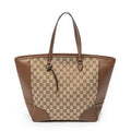 Shoulder Bag Medium Bree Zippered Tote Beige Monogrammed Canvas