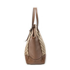 Shoulder Bag Medium Bree Zippered Tote Beige Monogrammed Canvas