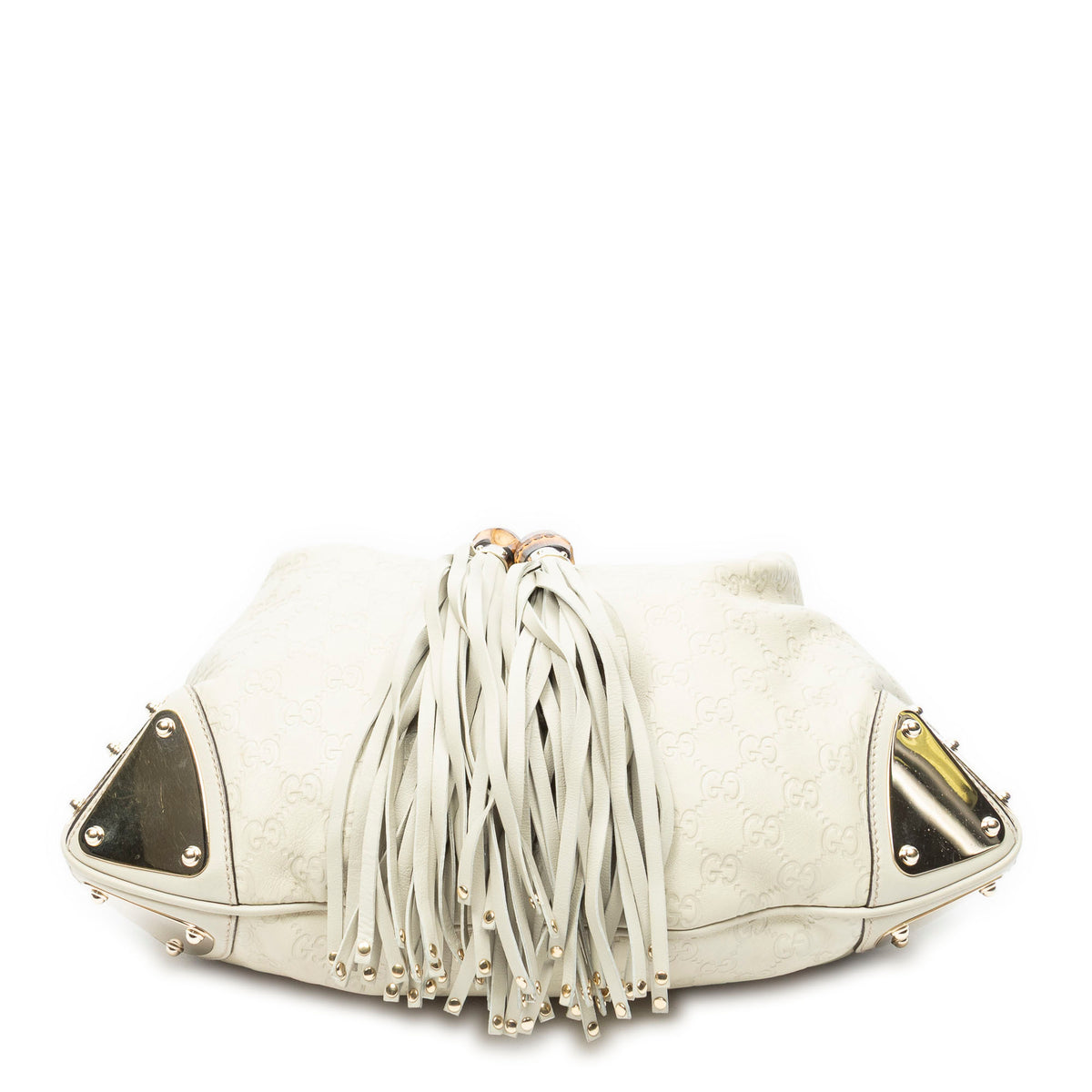Shoulder Bag Medium Babouska Indy Top Handle Ivory Guccissima Leather