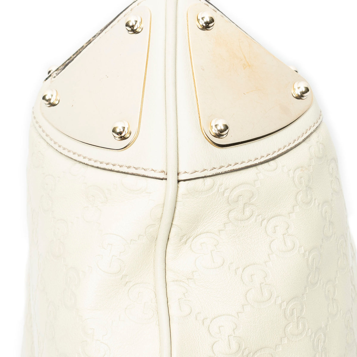 Shoulder Bag Medium Babouska Indy Top Handle Ivory Guccissima Leather