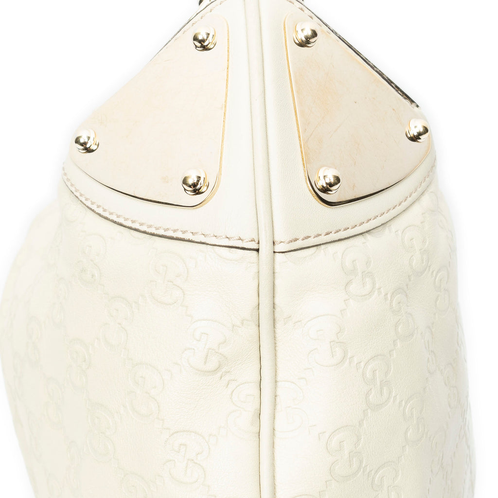 Shoulder Bag Medium Babouska Indy Top Handle Ivory Guccissima Leather