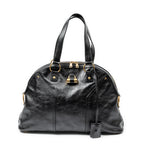 Shoulder Bag Large Muse Black Calfskin Leather