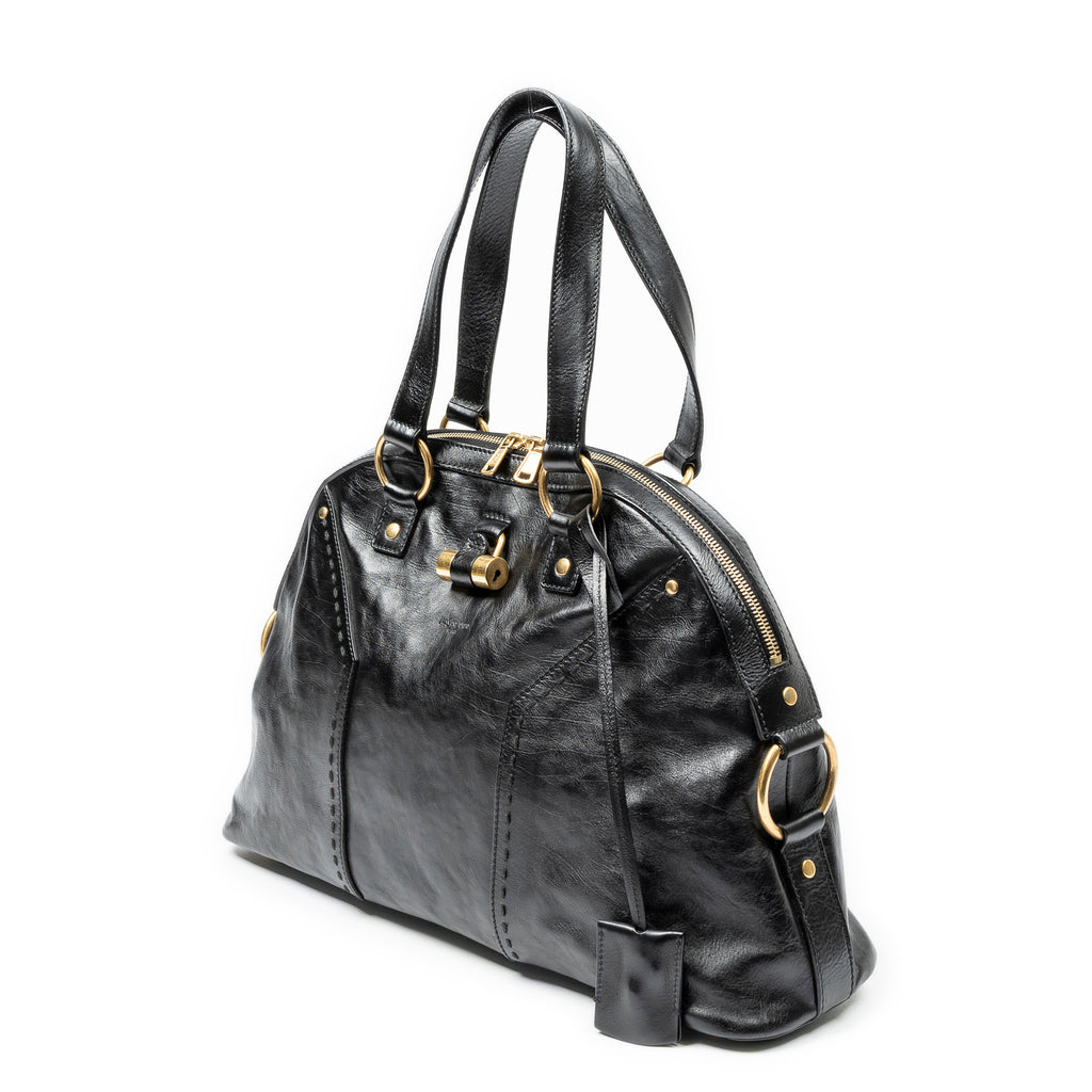 Shoulder Bag Large Muse Black Calfskin Leather