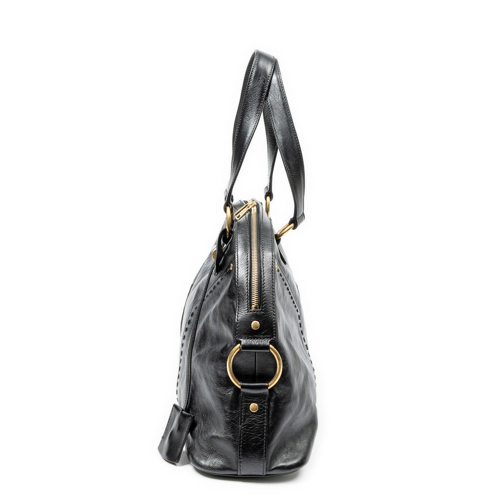 Shoulder Bag Large Muse Black Calfskin Leather