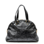 Shoulder Bag Large Muse Black Calfskin Leather