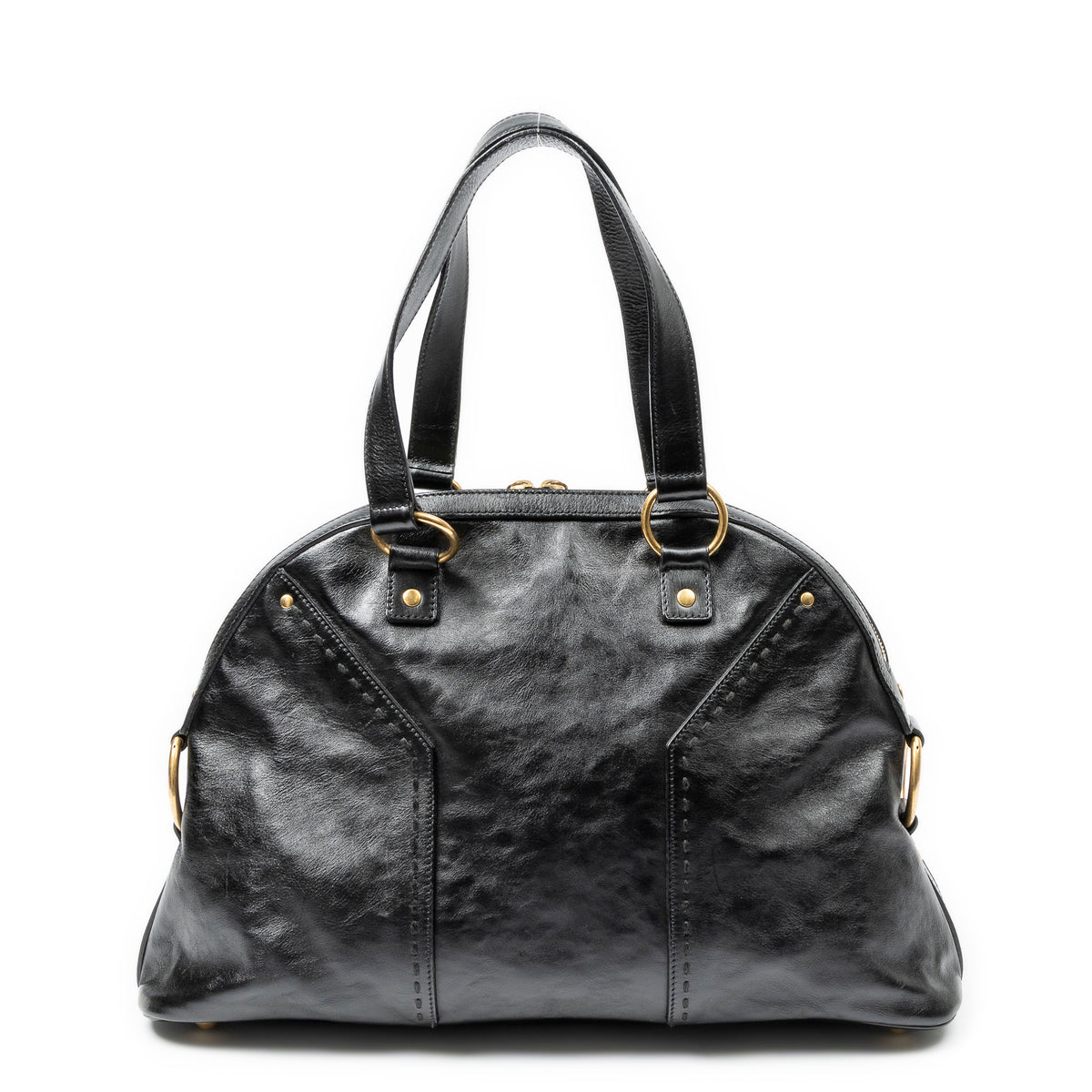 Shoulder Bag Large Muse Black Calfskin Leather