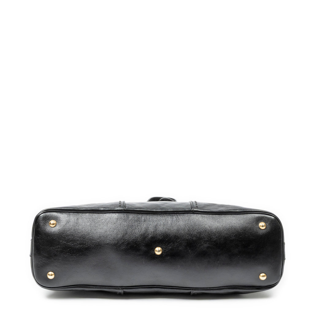 Shoulder Bag Large Muse Black Calfskin Leather