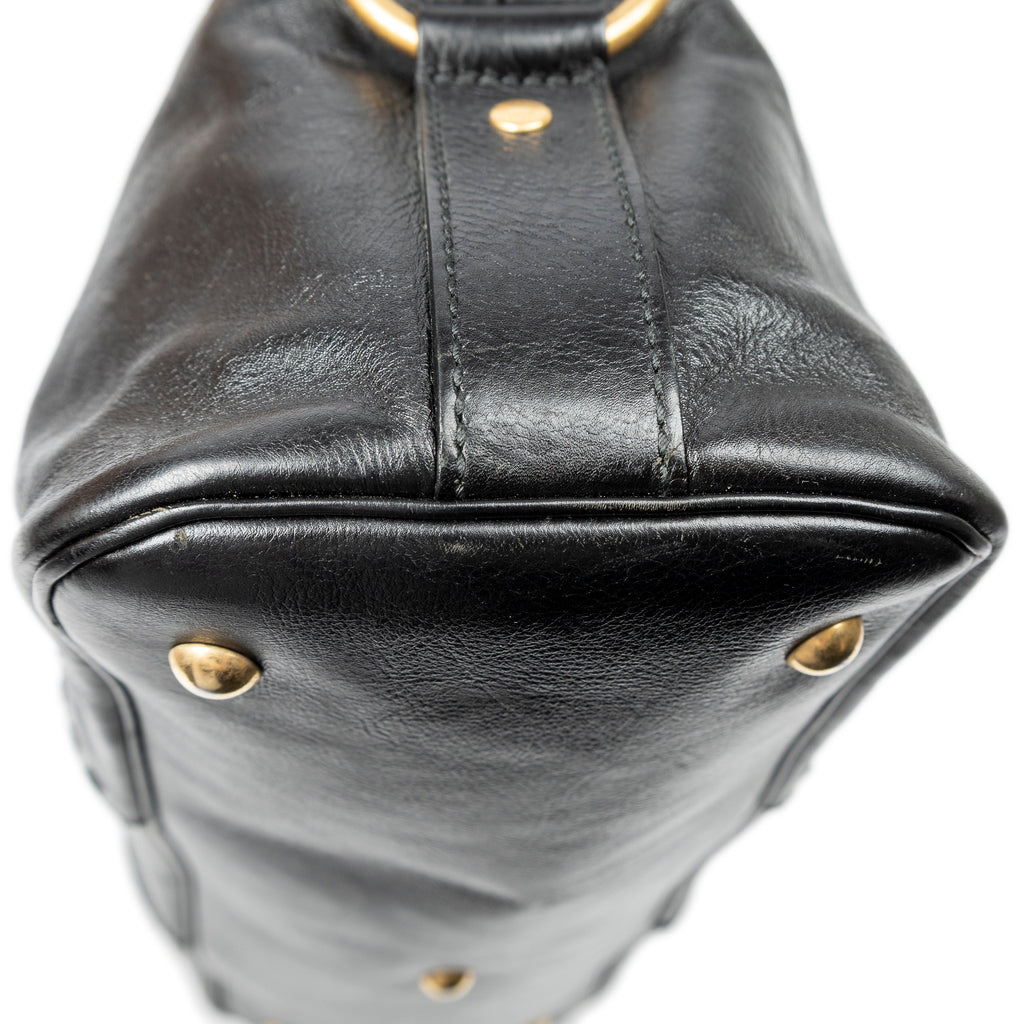 Shoulder Bag Large Muse Black Calfskin Leather