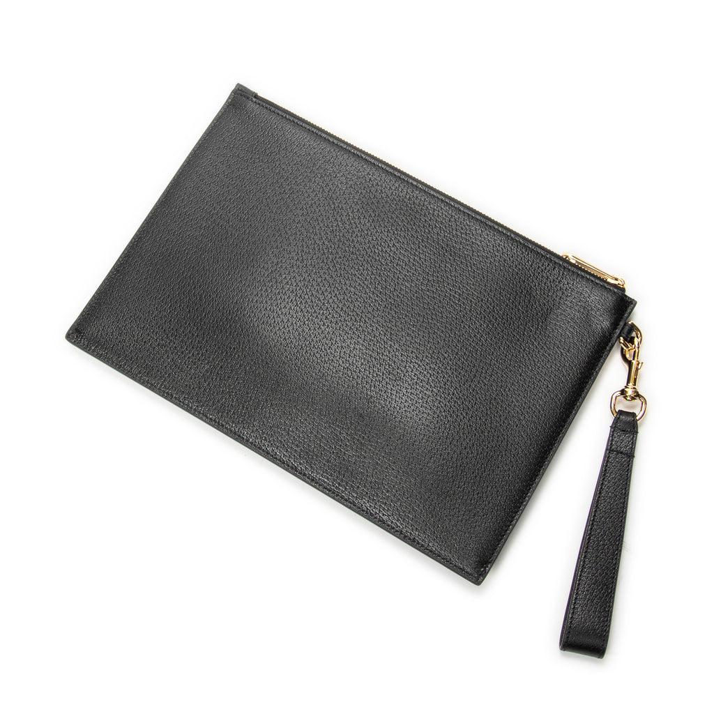 Clutch Horsebit Clutch Black Grained Calfskin Leather