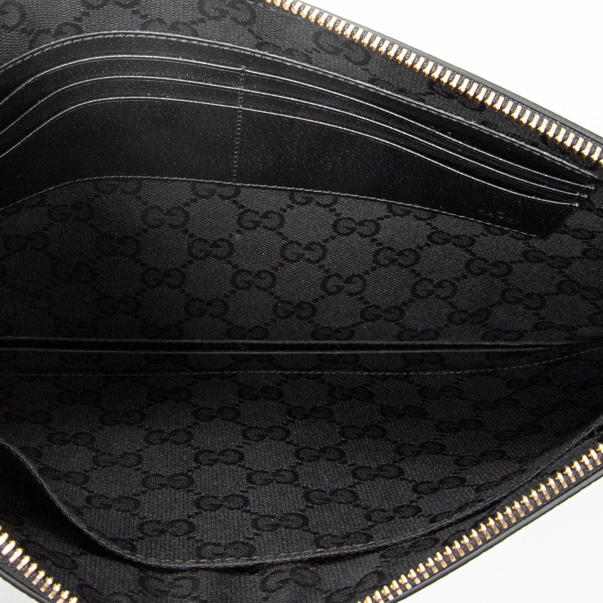 Clutch Horsebit Clutch Black Grained Calfskin Leather