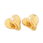 Earrings CC Heart Clip On Earrings Gold Gold Plated