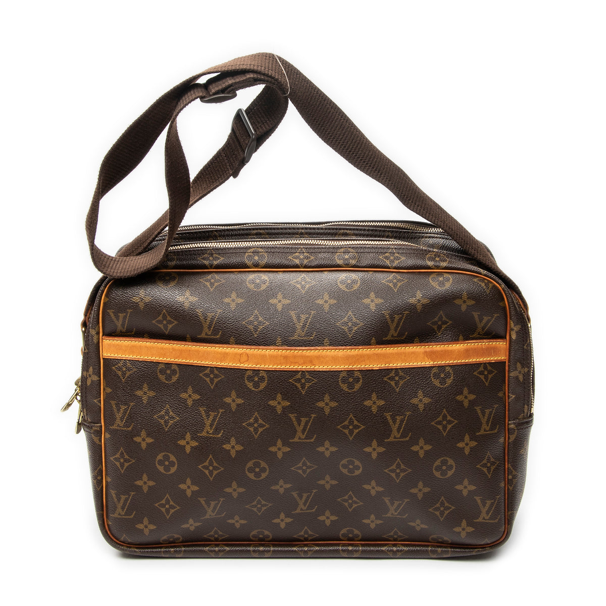 Sac Bandoulière Reporter GM Toile Monogram Marron