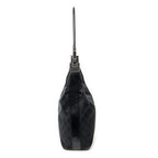 Shoulder Bag Zip Hobo Black Monogrammed Canvas