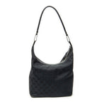 Shoulder Bag Zip Hobo Black Monogrammed Canvas