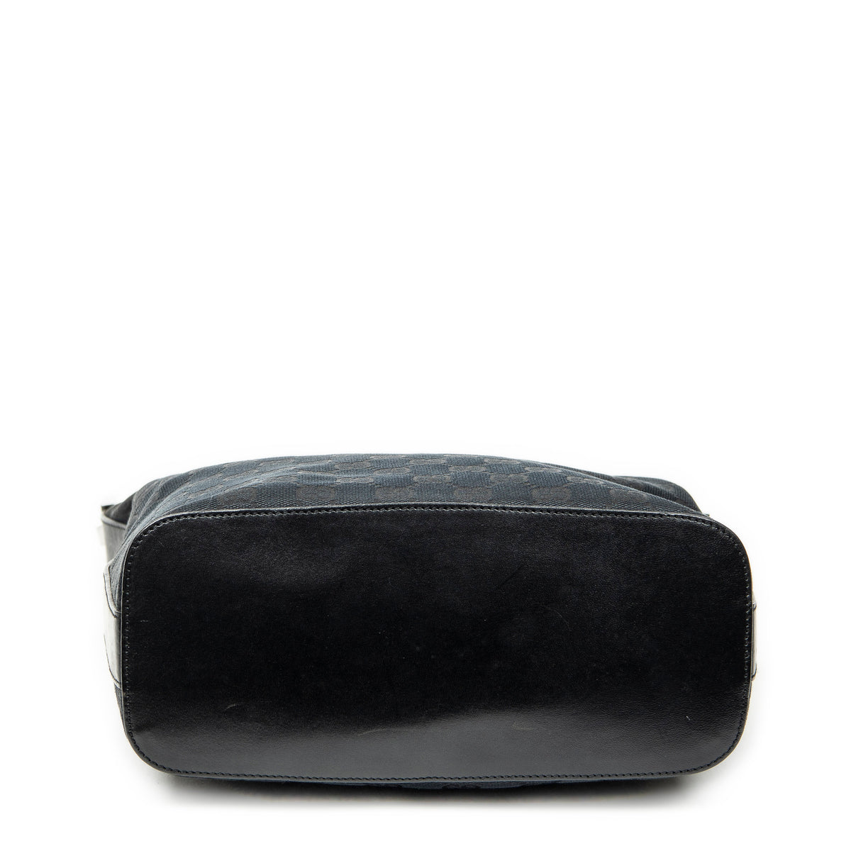Shoulder Bag Zip Hobo Black Monogrammed Canvas