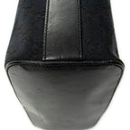 Shoulder Bag Zip Hobo Black Monogrammed Canvas