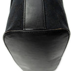 Shoulder Bag Zip Hobo Black Monogrammed Canvas
