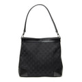 Shoulder Bag Shoulder Hobo Black Monogrammed Canvas
