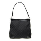 Shoulder Bag Shoulder Hobo Black Monogrammed Canvas