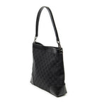 Shoulder Bag Shoulder Hobo Black Monogrammed Canvas