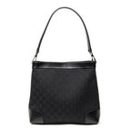 Shoulder Bag Shoulder Hobo Black Monogrammed Canvas