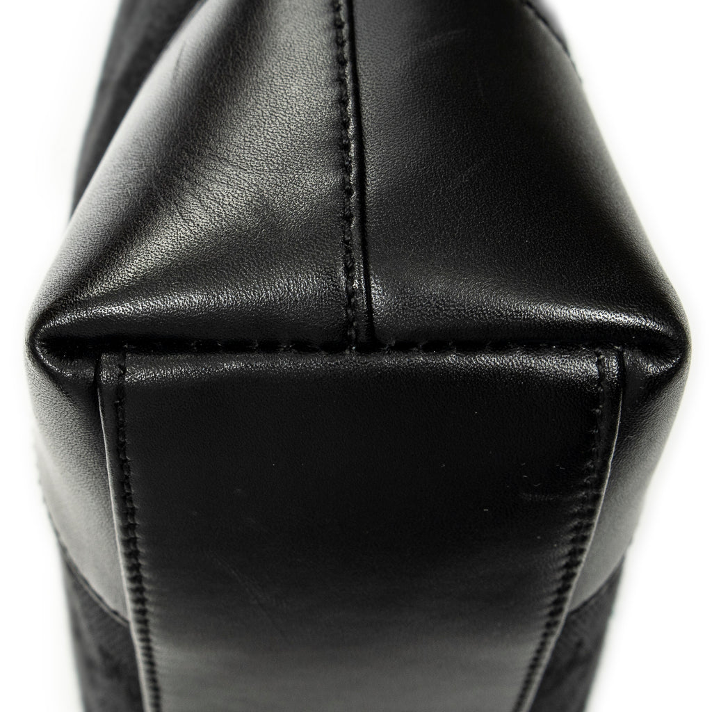 Shoulder Bag Shoulder Hobo Black Monogrammed Canvas