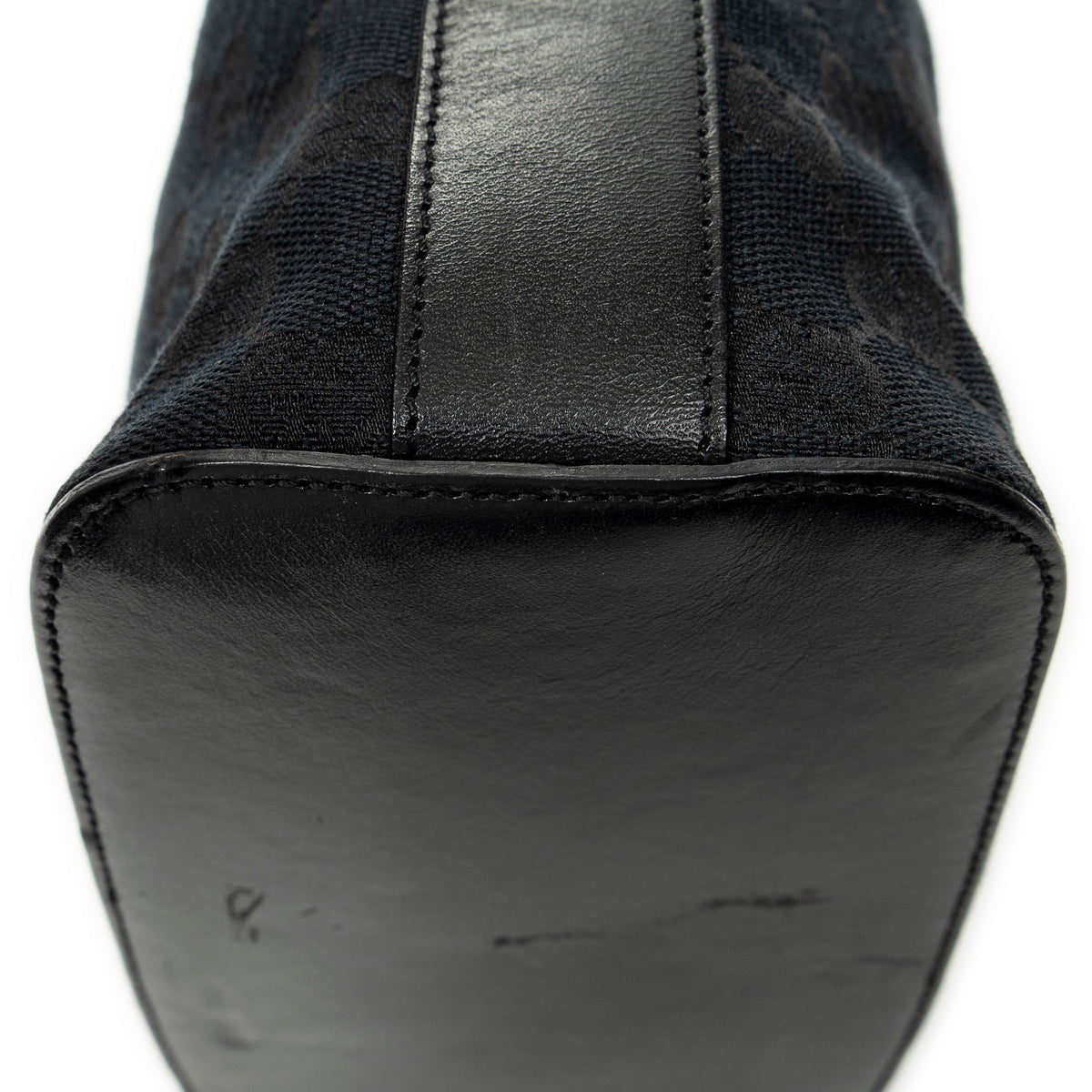 Bandolera Hobo con Cremallera Lona Negra Monogramada