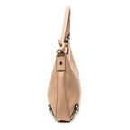 Shoulder Bag Small Abbey D-Ring Hobo Dusty Pink Calfskin Leather