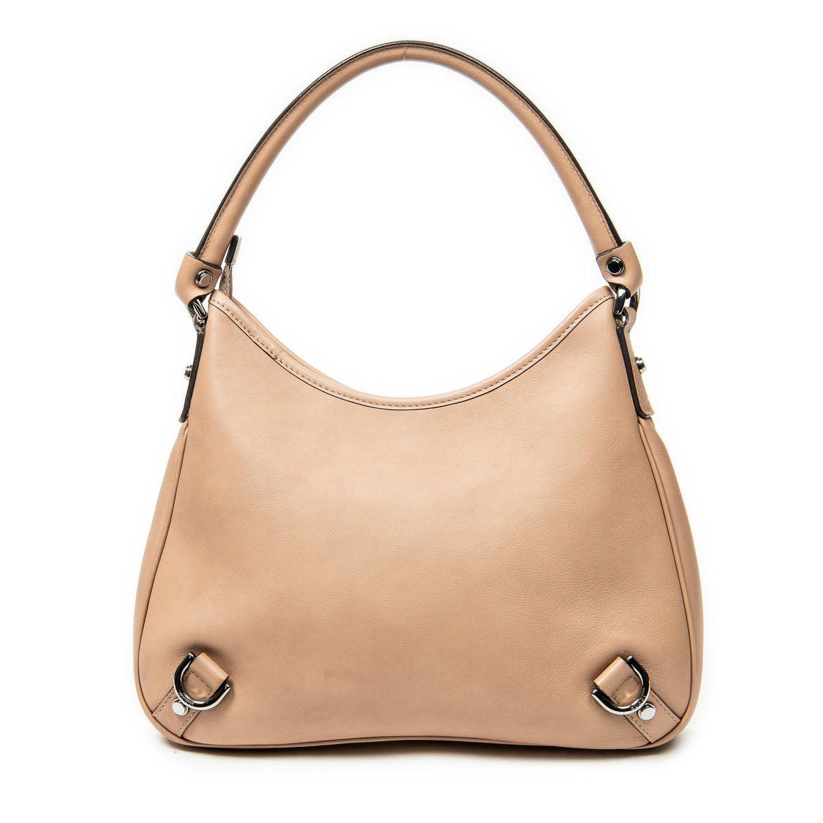 Shoulder Bag Small Abbey D-Ring Hobo Dusty Pink Calfskin Leather