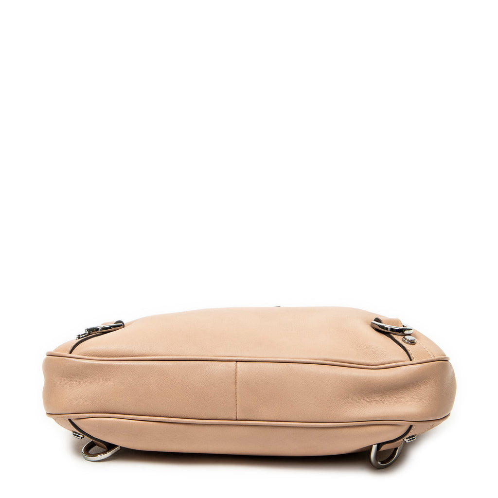 Shoulder Bag Small Abbey D-Ring Hobo Dusty Pink Calfskin Leather