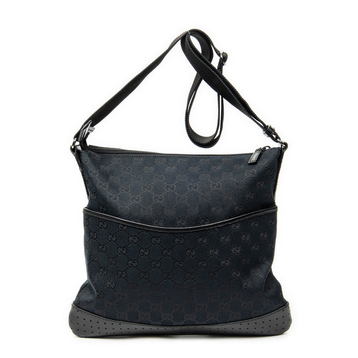 Shoulder Bag Medium Messenger Black Monogrammed Canvas