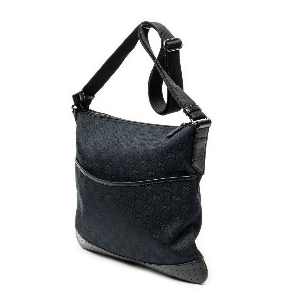 Shoulder Bag Medium Messenger Black Monogrammed Canvas