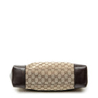 Shoulder Bag Zip Messenger Beige Monogrammed Canvas