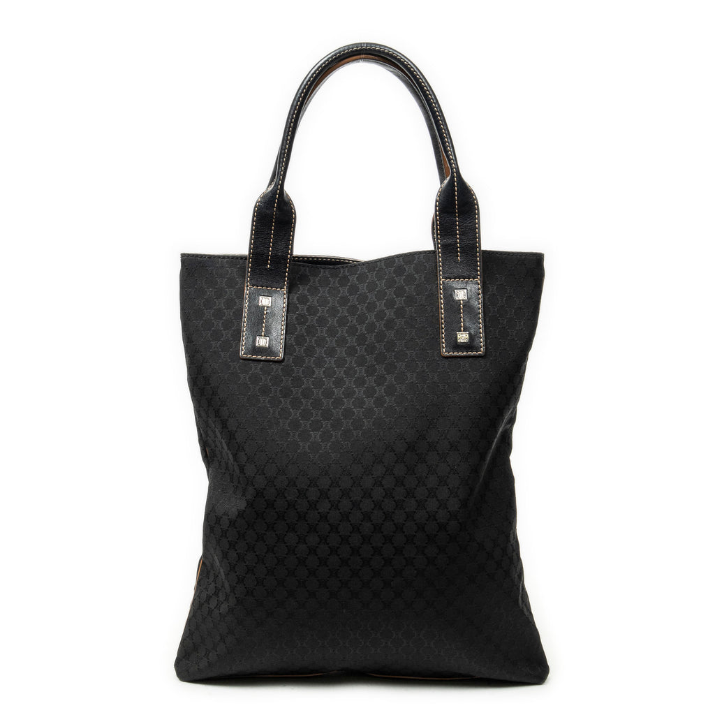 Shoulder Bag Vertical Shopper Tote Black Macadam Canvas