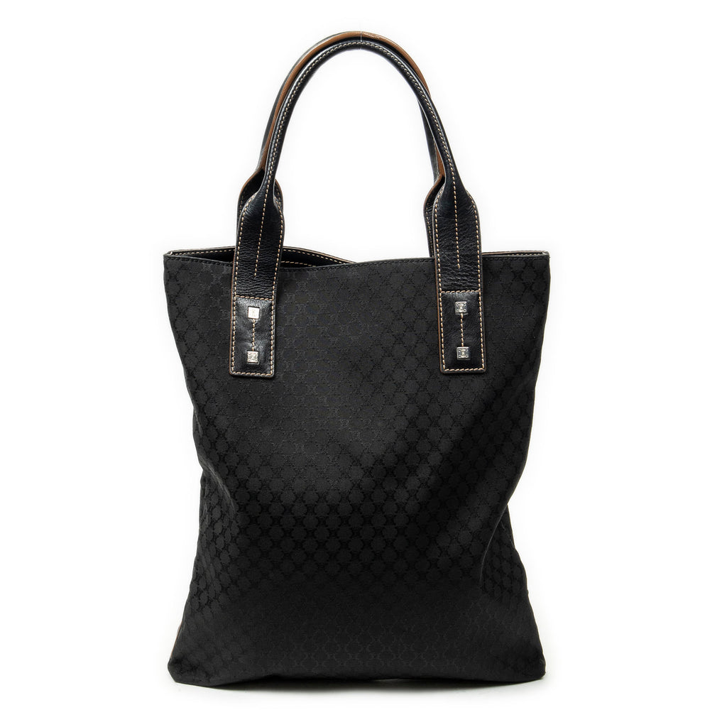 Shoulder Bag Vertical Shopper Tote Black Macadam Canvas